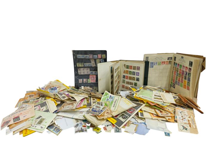 Large Worldwide Stamp Collection with Albums and Loose Stamps