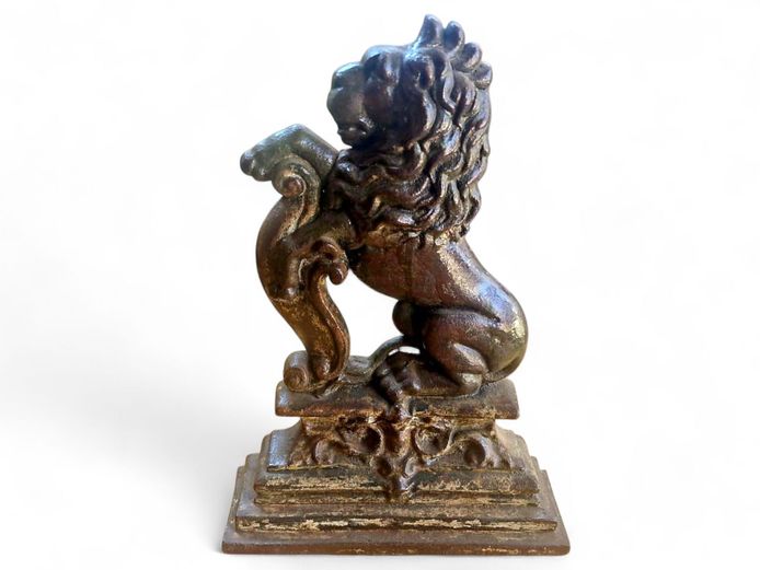 19th Century Cast Iron Lion Doorstopper