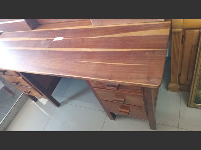 Antique 6 drawer desk