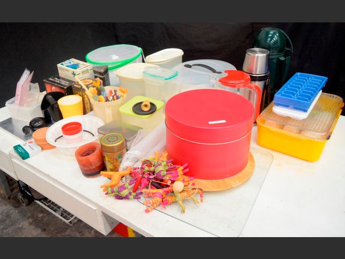 FLASKS, COLLECTABLE TINS, CAKE DOME, etC