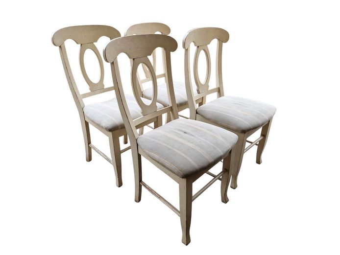 Set of 4 Vintage Painted Dining Chairs