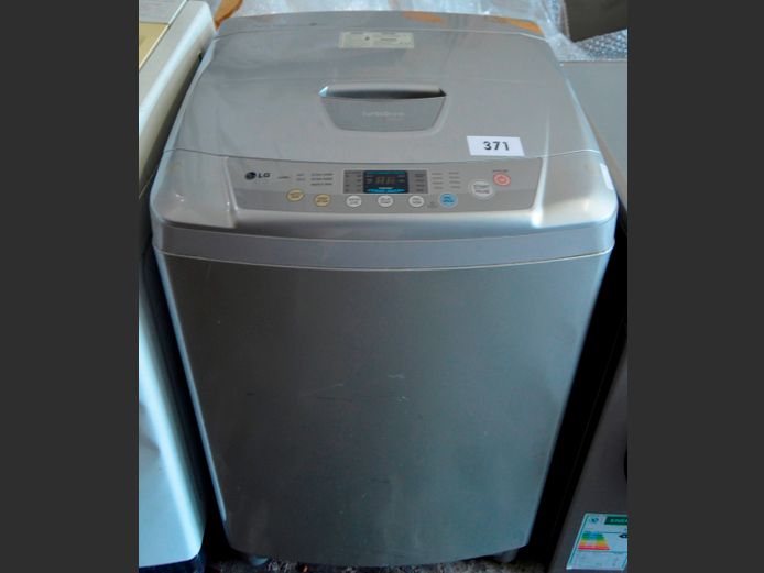 LG TURBO DRUM iSENSOR METALLIC FINISH TOP LOADING WASHING MACHINE [Switches on, untested further]