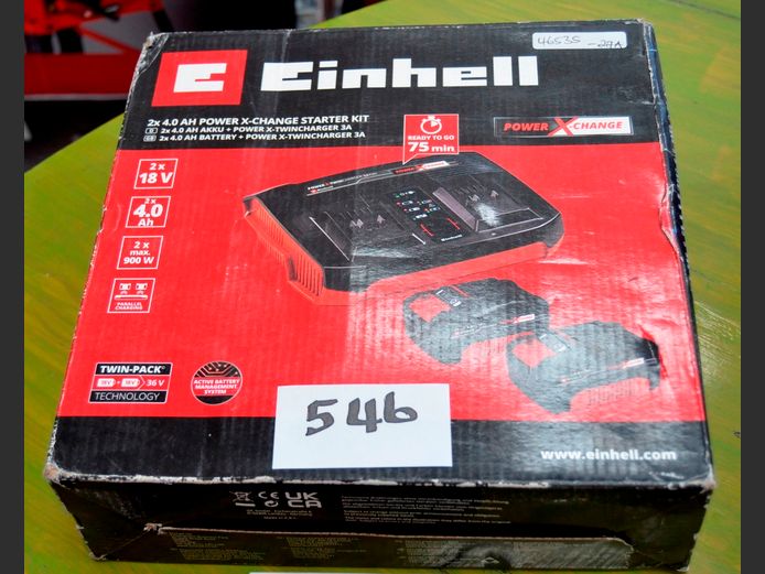EINHELL 18V, 4.0Ah TWIN CHARGER KIT