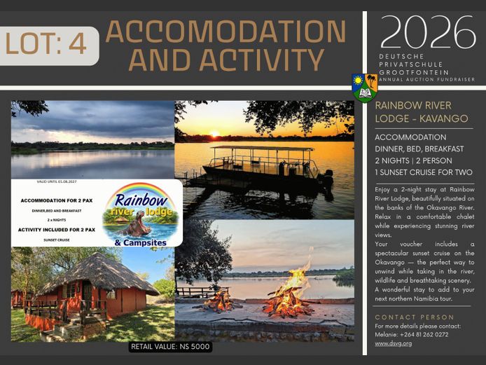 DEUTSCHE PRIVATSCHULE GROOTFONTEIN | ACCOMODATION
AND ACTIVITY