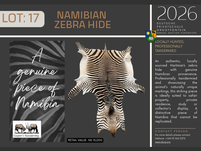 DEUTSCHE PRIVATSCHULE GROOTFONTEIN | NAMIBIAN ZEBRA HIDE