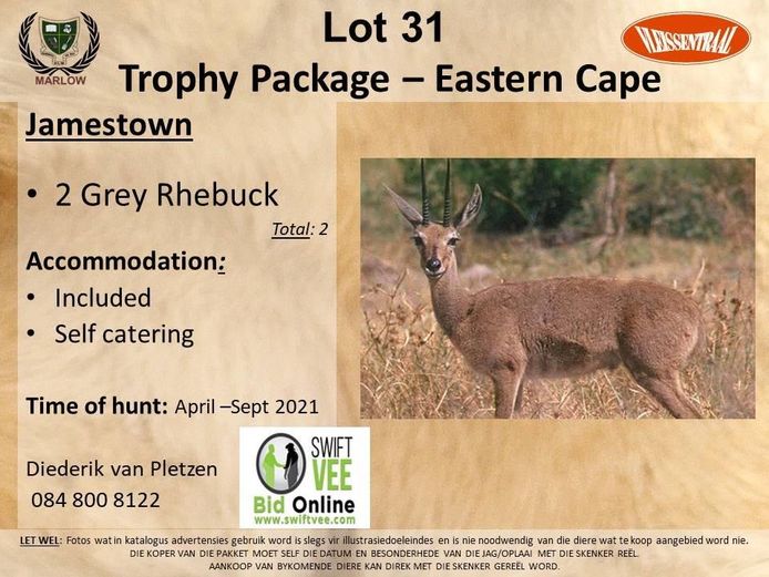 Trophy Package - Eastern Cape