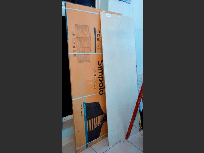 LOT OF 2: LARGE CERAMIC TILES, 160 x 80cm & 160 x 54cm