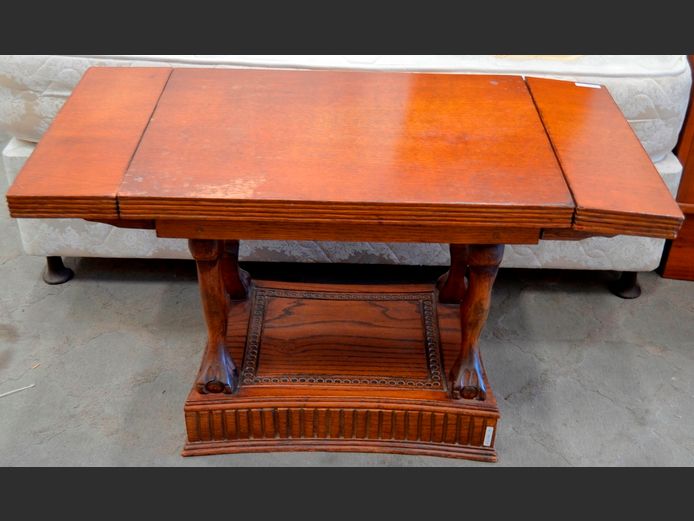 OAK DROPLEAF OCCASIONAL TABLE, 93 x 46 x 54cm [Top scratched]