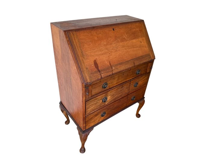 Vintage Solid Wood Writing Bureau / Secretaire Desk