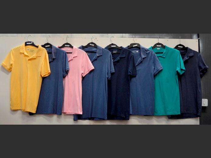LOT OF 8: WOOLWORTHS MEN'S GOLF SHIRTS [Medium & Large]