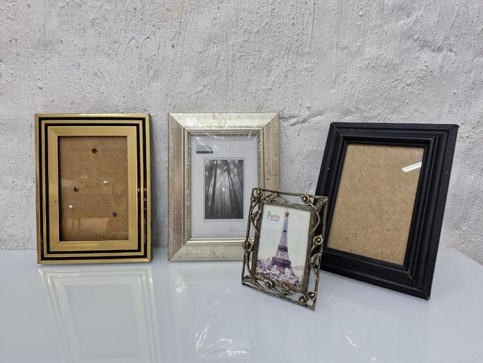 Set of 4 Photo Frame Bundle - Silver, Black, Gold & Ornate