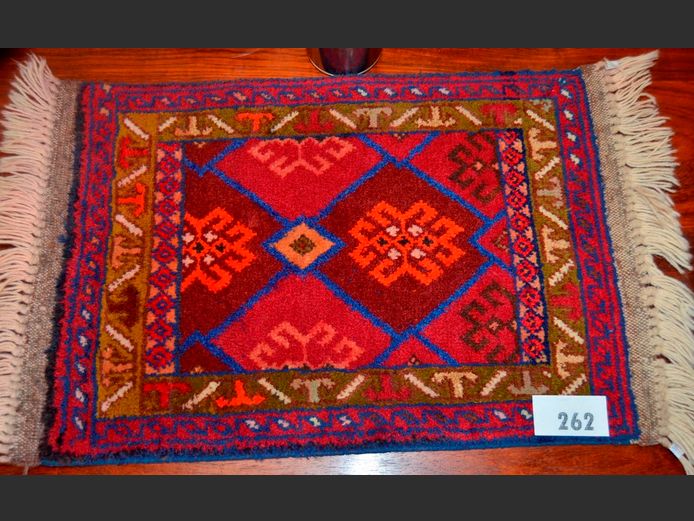 PERSIAN MAT, 63 x 47cm
