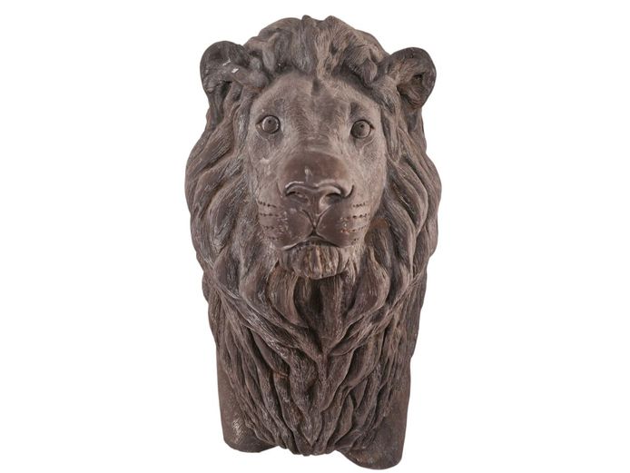 Lion Head Resin Wall Mount Sculpture