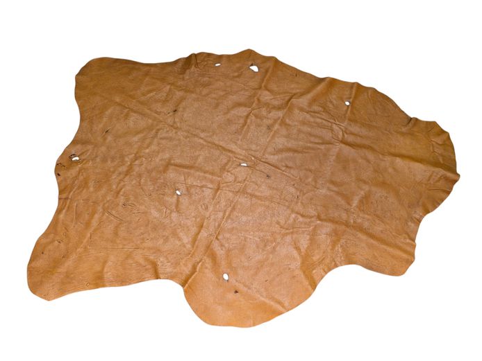 Vintage Natural Vegetable-Tanned Genuine Leather Hide
