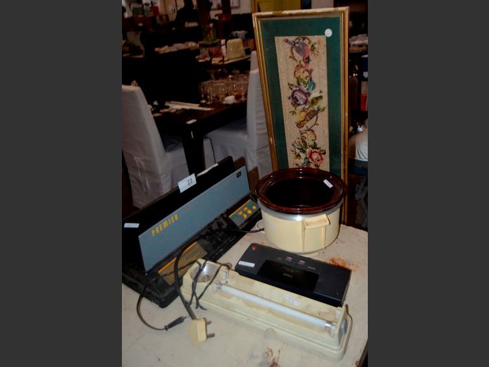 PREMIER HEATED BOOK BINDER, SLOW COOKER [No lid], CANON BUBBLEJET PRINTER, etc [Untested] [3,4,5]