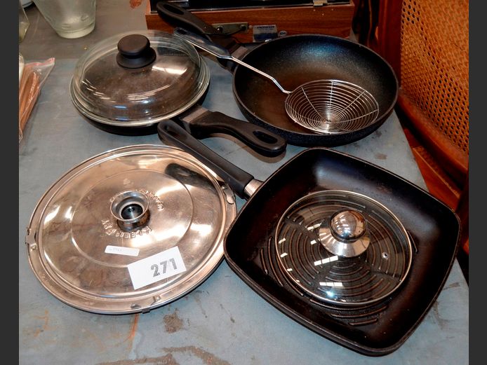 NON-STICK FRYING PANS, LIDS, etc