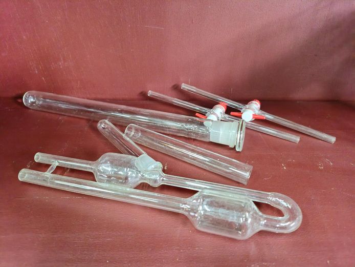 Assorted Laboratory Glassware Set with Stopcocks and Joints