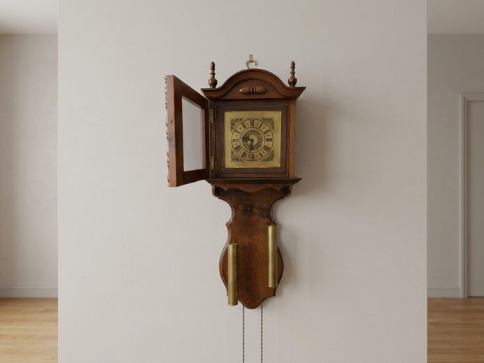 Vintage Dutch Zaandam-Style Quartz Wall Clock with Westminster Chime, Late 20th Century