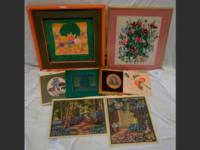 FRAMED TAPESTRIES, etc