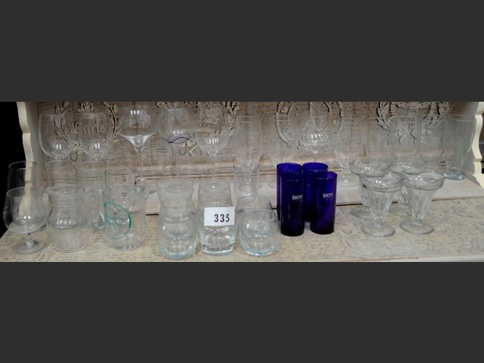 ASSORTED DRINKING GLASSES