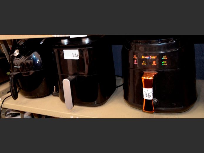 LOT OF 3 AIR FRYERS: MILEX, MELLERWARE & SILVER CREST [Faulty] [13,25,32]