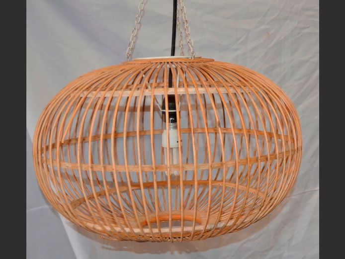 WICKER CEILING LIGHT, 50cm Diameter x 34cm High