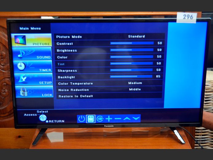 PANASONIC 32" L.E.D. TV [Switches on] ### LICENCE PLEASE ###