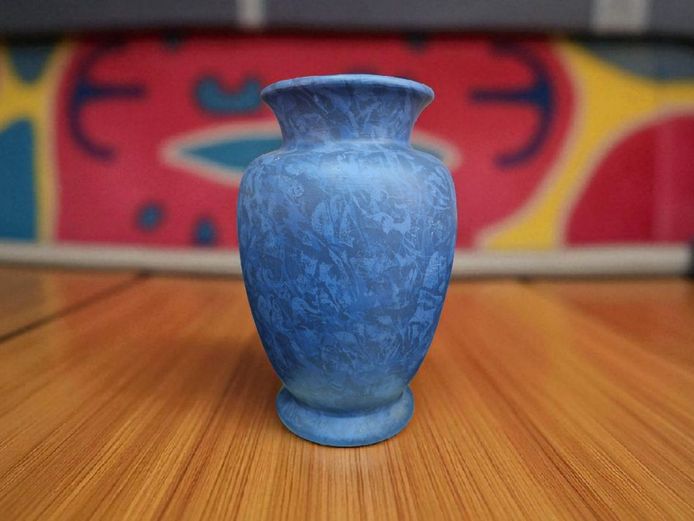 Large Decorative Ceramic Vase in Blue