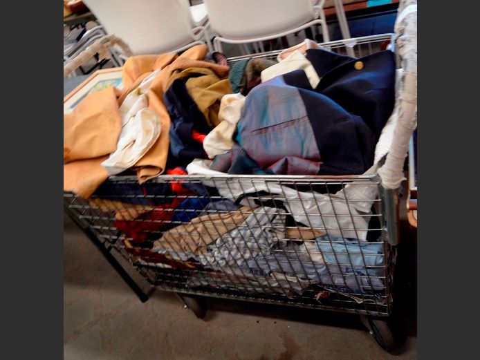 ASSORTED CLOTHING IN BIN [Excl. Trolley]