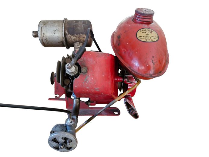 1950's J.A. Prestwich Two-Strike Bicycle Engine & Fuel Tank