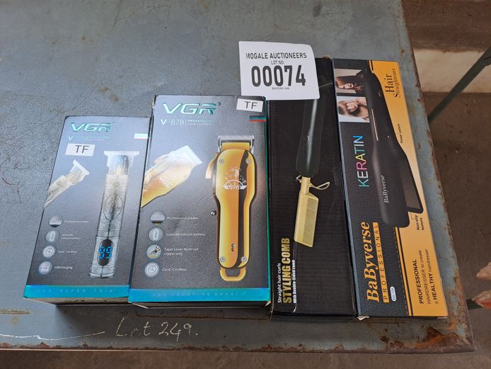 LOT OF VGR CLIPPER/ TRIMMER/ SYLING COMB/ STRAIGHTENER (NOT TESTED)