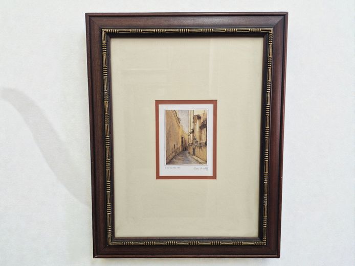 Doris Micalley “St. Peter Street, Mdina, Malta” 1987 Framed Print