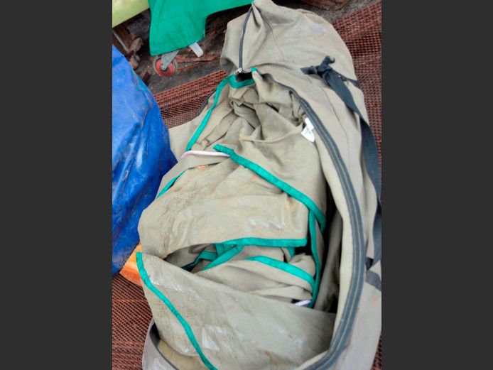 LOT: CANVAS TENT COVERS [Condition unknown]