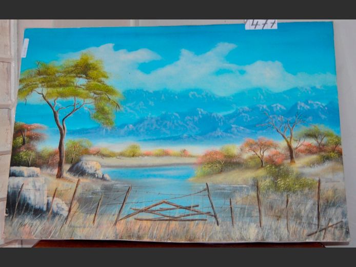 UNFRAMED OIL ON CANVAS "LANDSCAPE", 68.5 x 46cm