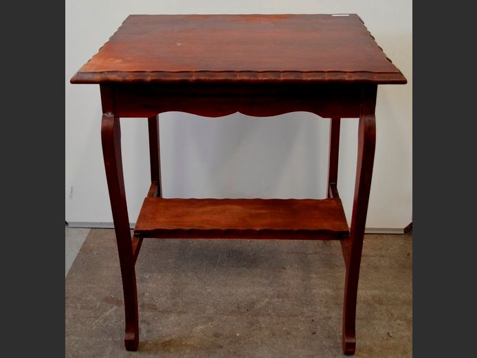 IMBUIA SCALLOPED EDGE OCCASIONAL TABLE, 66 x 51 x 73cm