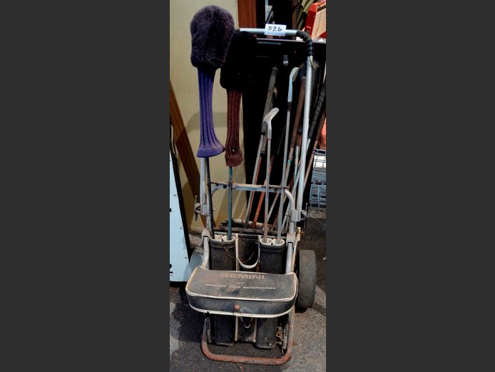 GEMINI GOLF TROLLEY WITH CLUBS [Rusted]