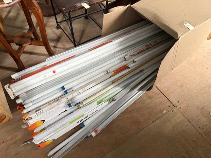 Large Box of Various Tube Lights 