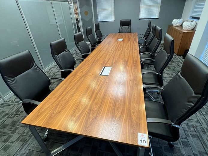 Boardroom table with chairs