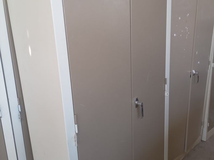 Steel cabinet with two doors