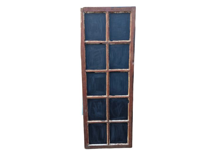 Vintage 10-Pane Wooden Window Frame Chalkboard