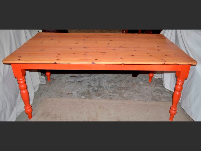 OREGON PINE 8-SEATER DINING TABLE, 180 x 100 x 76cm