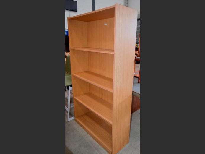 OAK FOIL 4-TIER BOOKSHELF, 80 x 34 x 160cm