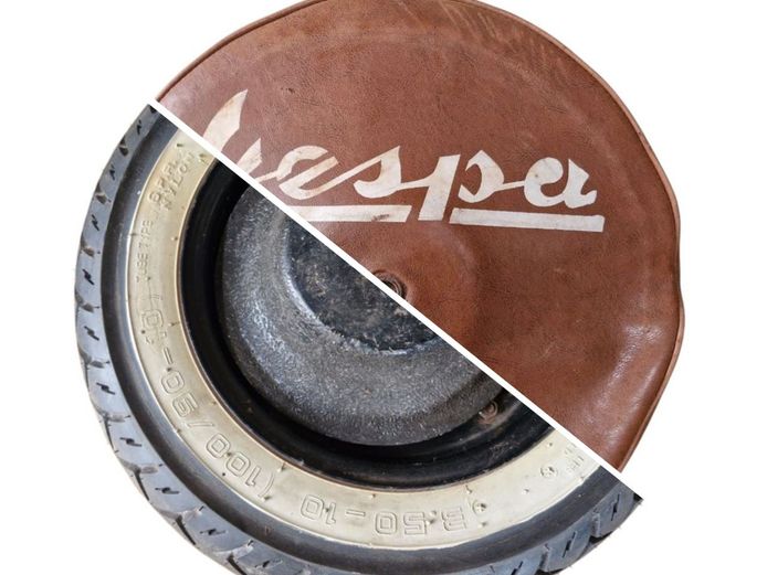 Vintage Vespa Spare Wheel & Tyre Cover