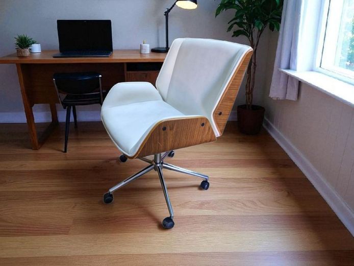 Retro Bentwood Executive Swivel Office Chair