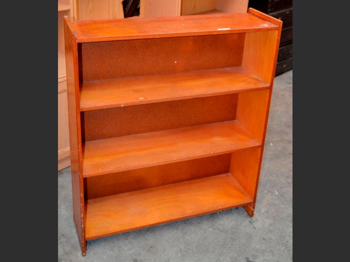 TEAK 3-TIER BOOKSHELF, 77 x 23 x 91cm
