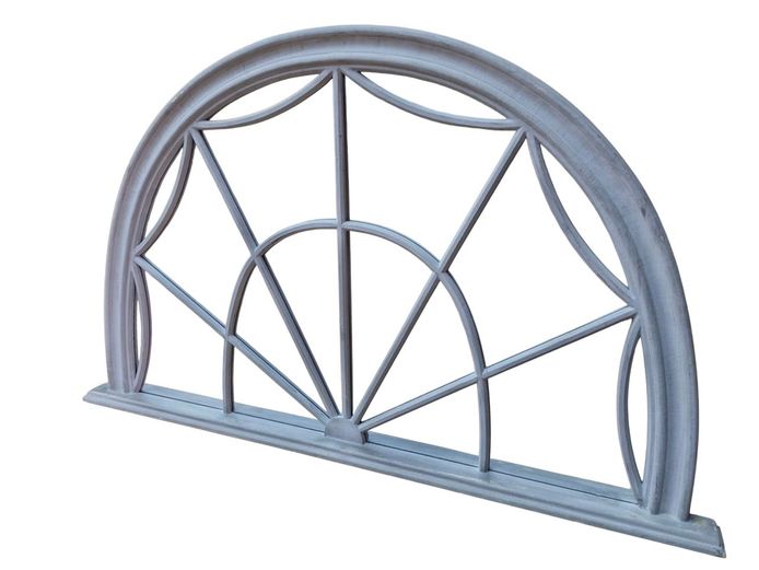 Large Arched Painted Wood Mirror (1.5m Wide)