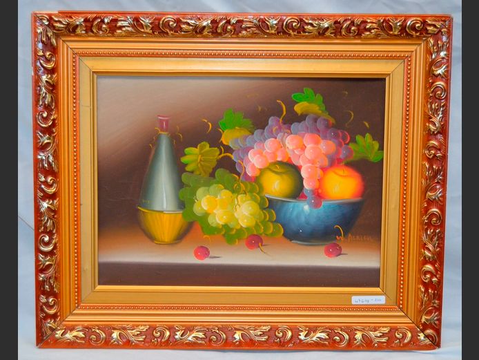 FRAMED OIL ON CANVAS SIGNED W. ATNIEN, 38.5 x 28.5cm