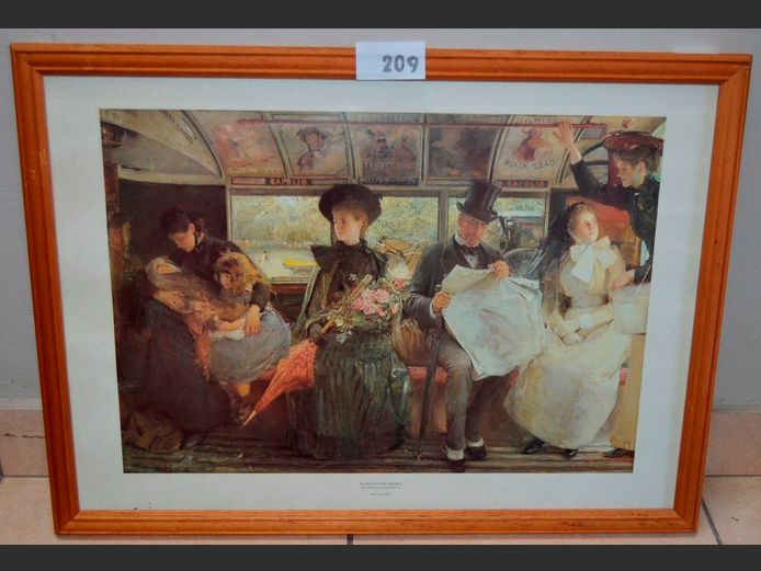 LIGHTWOOD FRAMED PRINT "THE BOY WATCHERS OMNIBUS", 59 x 41cm