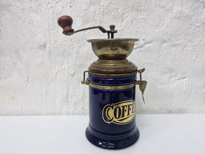 London Pottery Cobalt Blue Coffee Grinder