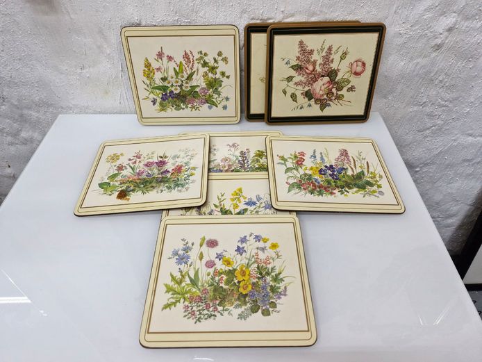 Vintage Pimpernel England Botanical Wildflower Hardboard Placemats